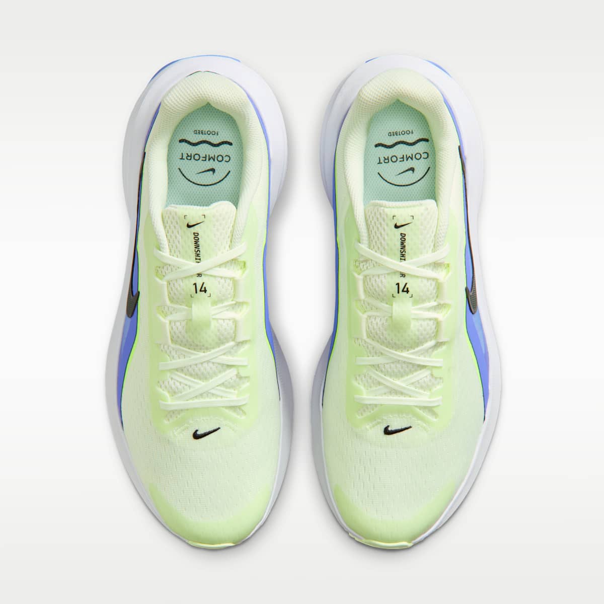 Nike Downshifter 14 Men's Road Running Shoe - Volt Tint/White/Black/Black Spruce - Image 4