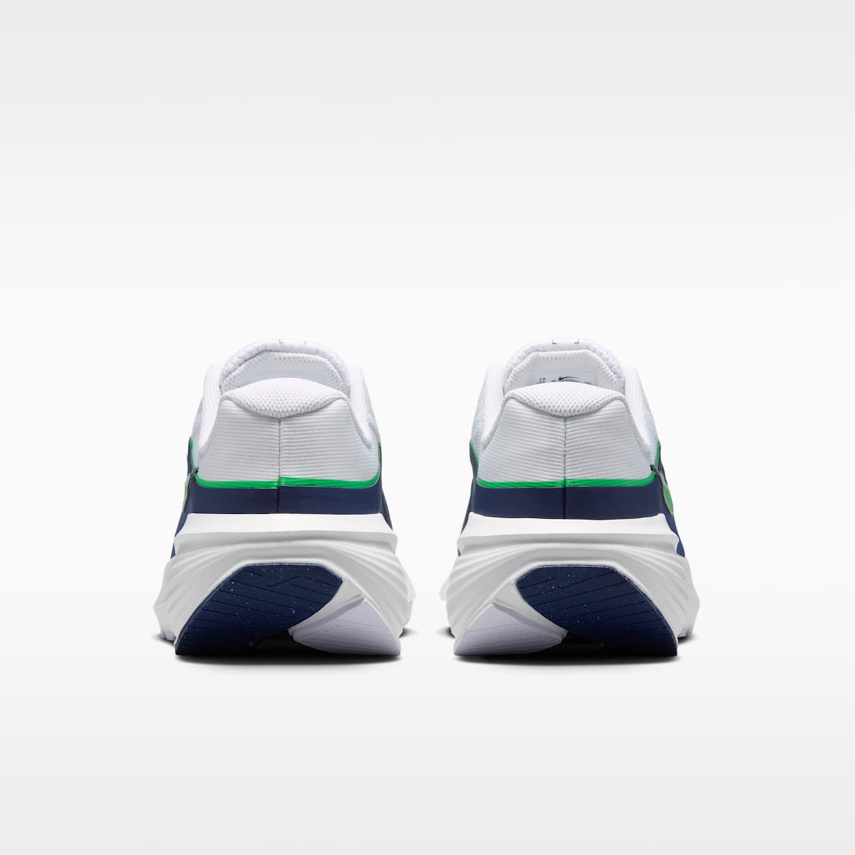 Nike Downshifter 14 Men's Road Running Shoes (Wide) - White/Midnight Navy/Summit White/Green Spark - Image 6
