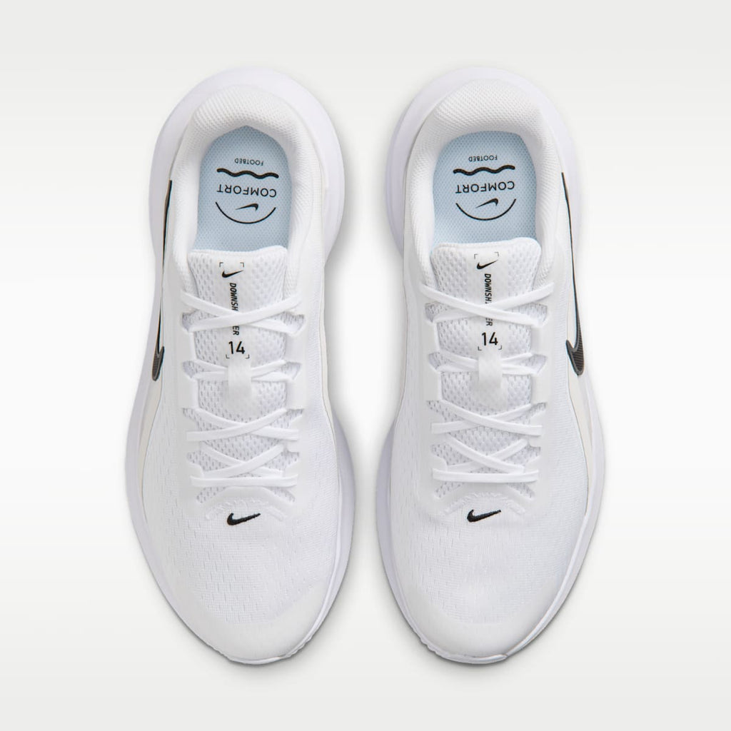 Nike Downshifter 14 Men's Road Running Shoes (Wide) - White/Platinum Tint/Anthracite/Black - Image 4