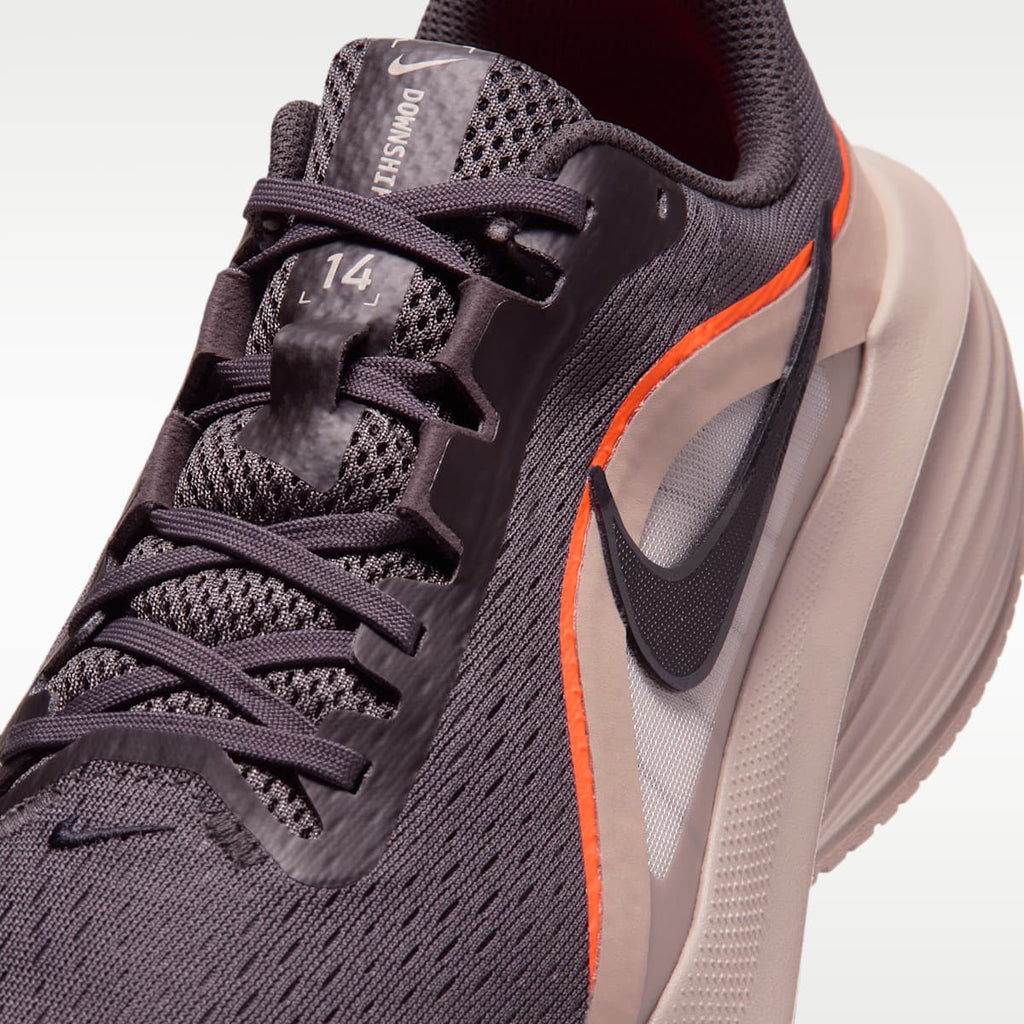 Nike Downshifter 14 Men's Road Running Shoes (Wide) - Medium Ash/Cream II/Total Orange/Black - Image 7