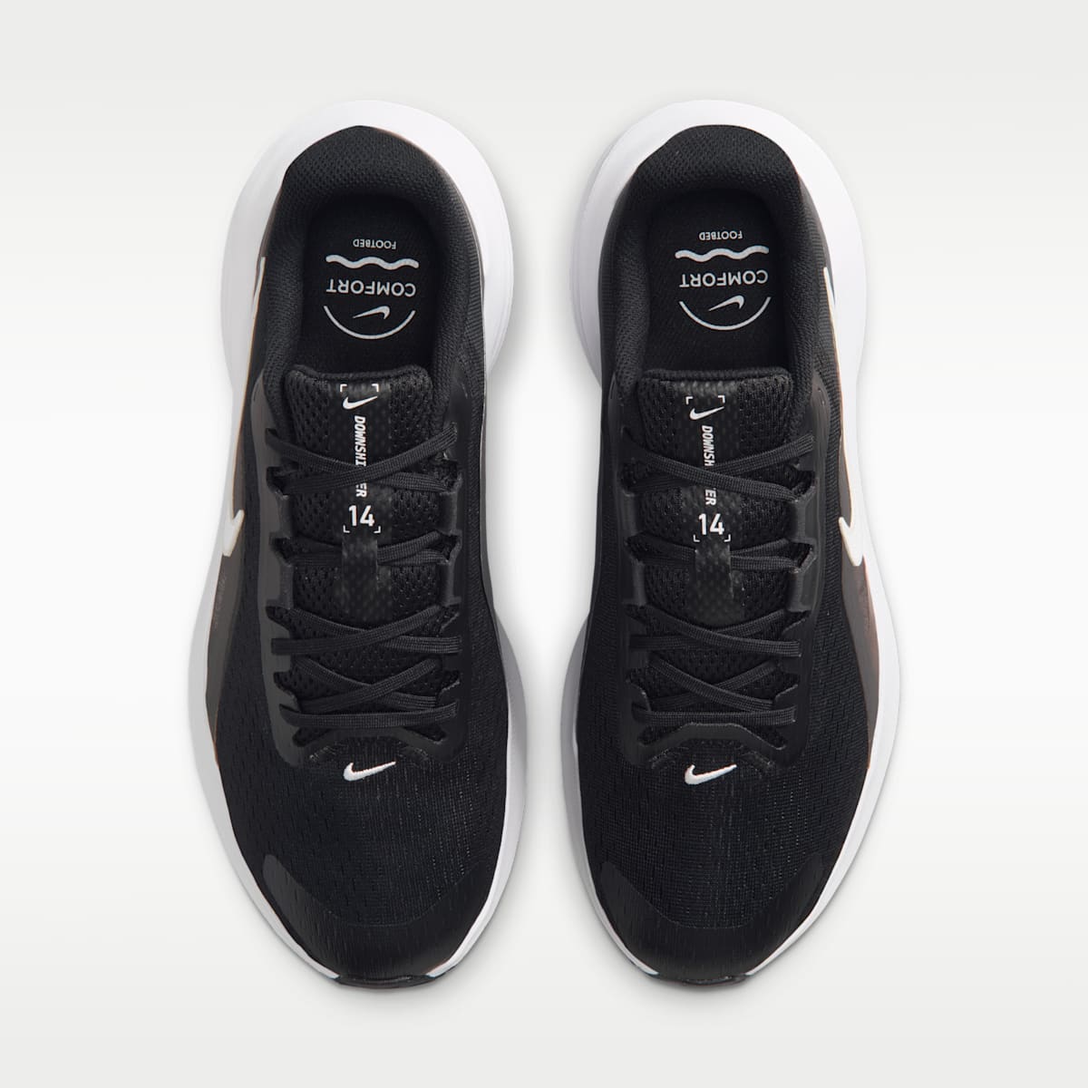 Nike Downshifter 14 Men's Road Running Shoes (Wide) - Black/Anthracite/Wolf Grey/White - Image 4