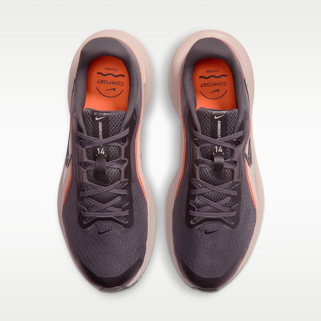Nike Downshifter 14 Men's Road Running Shoes (Wide) - Medium Ash/Cream II/Total Orange/Black - Image 4