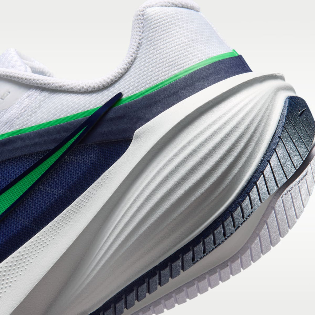 Nike Downshifter 14 Men's Road Running Shoes (Wide) - White/Midnight Navy/Summit White/Green Spark - Image 8