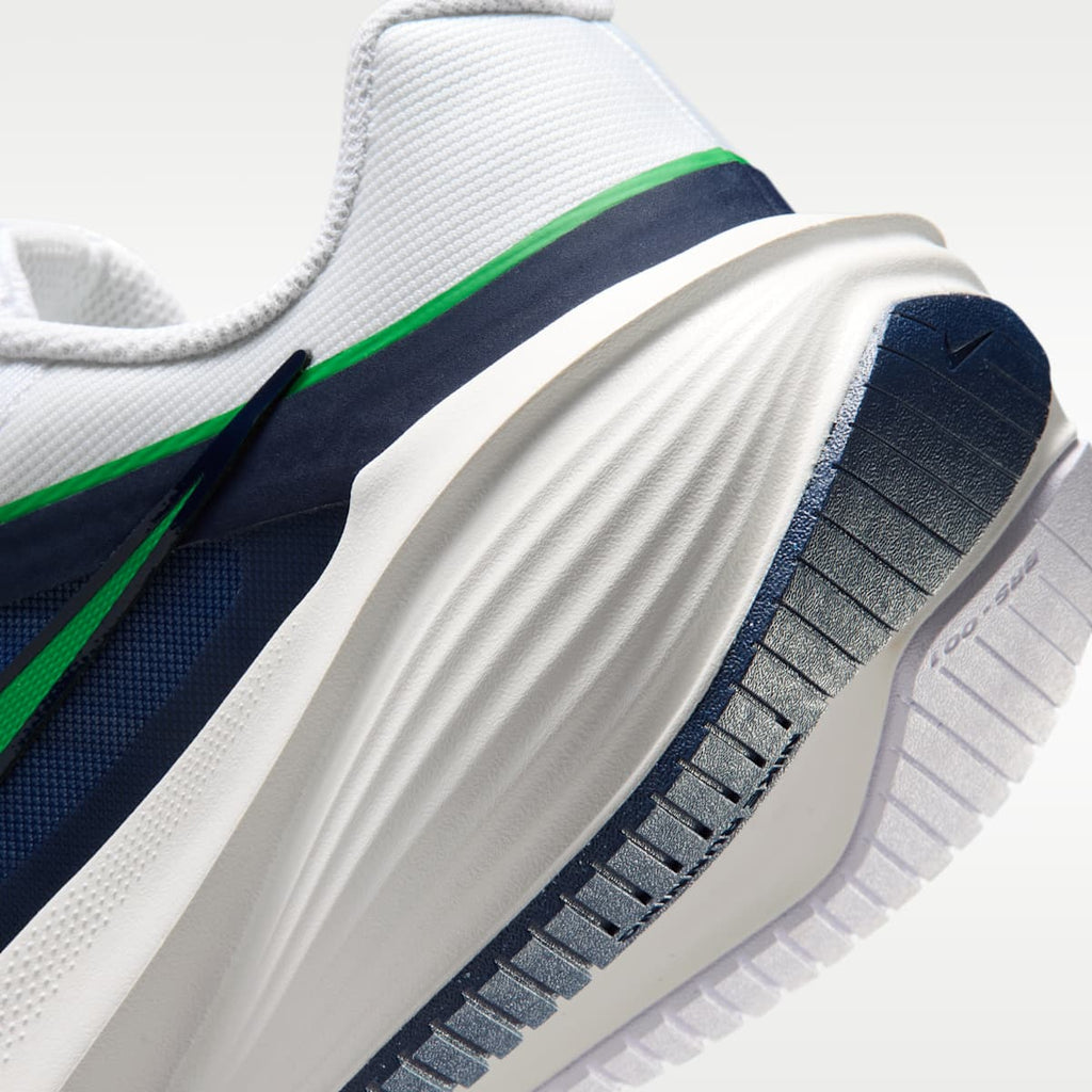 Nike Downshifter 14 Men's Road Running Shoe - White/Midnight Navy/Summit White/Green Spark - Image 8