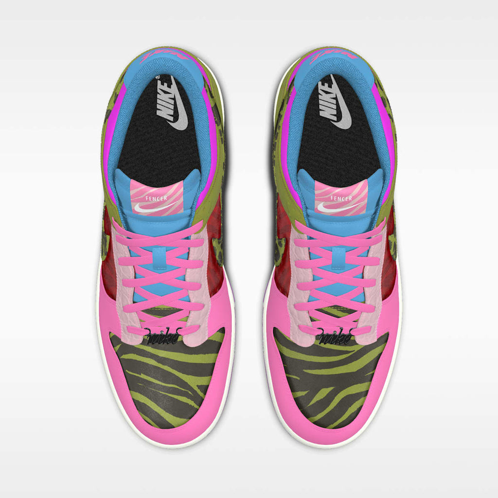 Nike Dunk Low Unlocked By Miles Chamley-Watson Custom Shoes - Multi-Color/Multi-Color/Multi-Color - Image 4