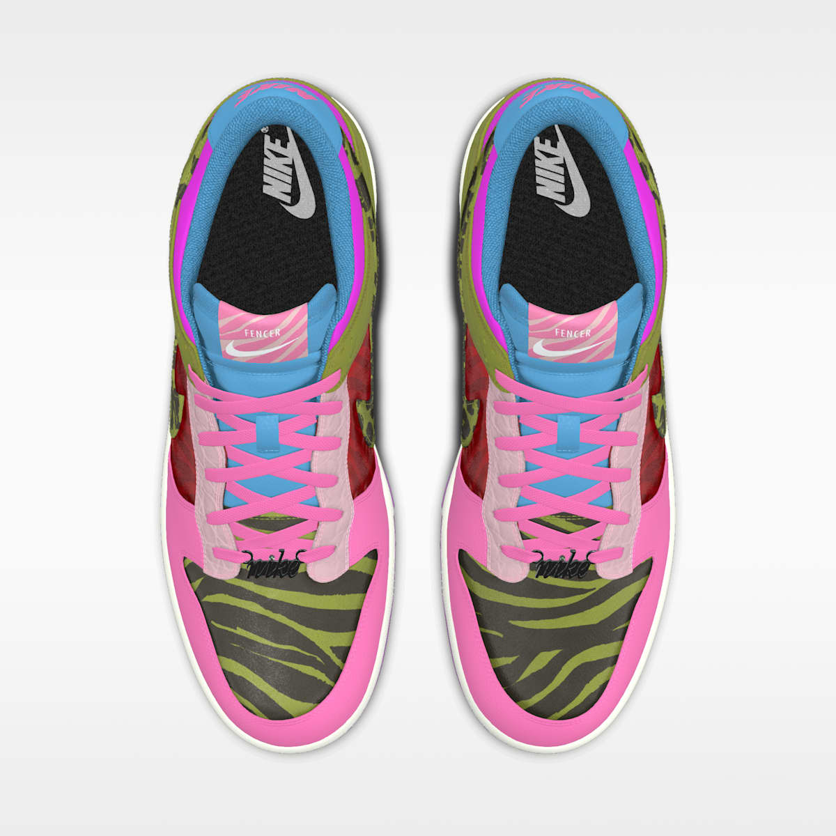 Nike Dunk Low Unlocked By Miles Chamley-Watson Custom Shoes - Multi-Color/Multi-Color/Multi-Color - Image 4