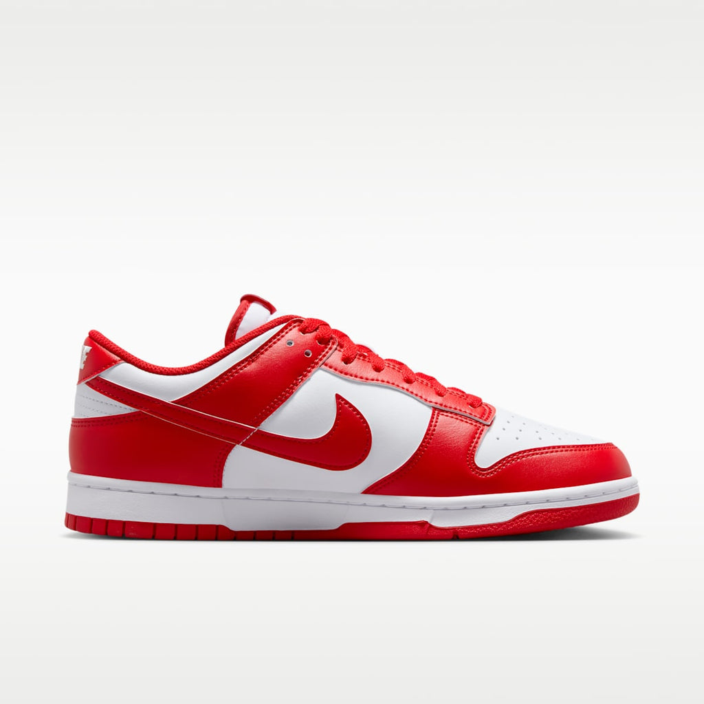 Nike Dunk Low Retro Men's Shoes - White/White/University Red - Image 3
