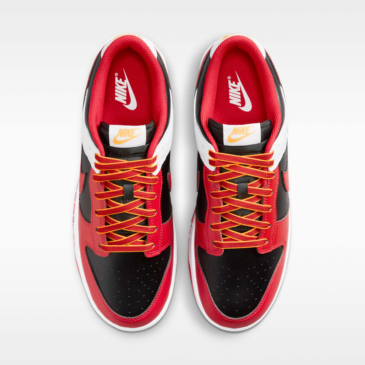 Nike Dunk Low Retro Men's Shoes - Black/White/University Gold/University Red - Image 4