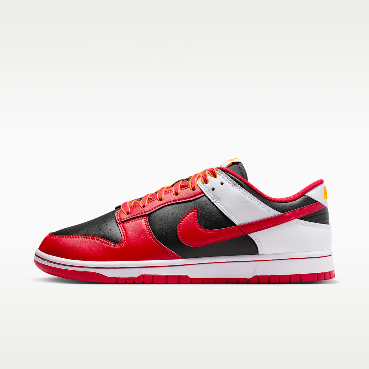 Nike Dunk Low Retro Men's Shoes - Black/White/University Gold/University Red - Image 1