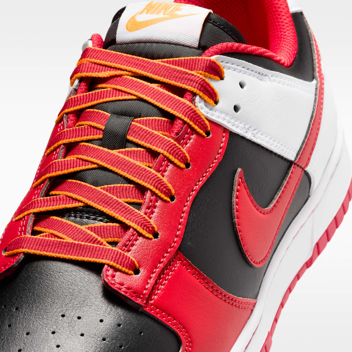 Nike Dunk Low Retro Men's Shoes - Black/White/University Gold/University Red - Image 7