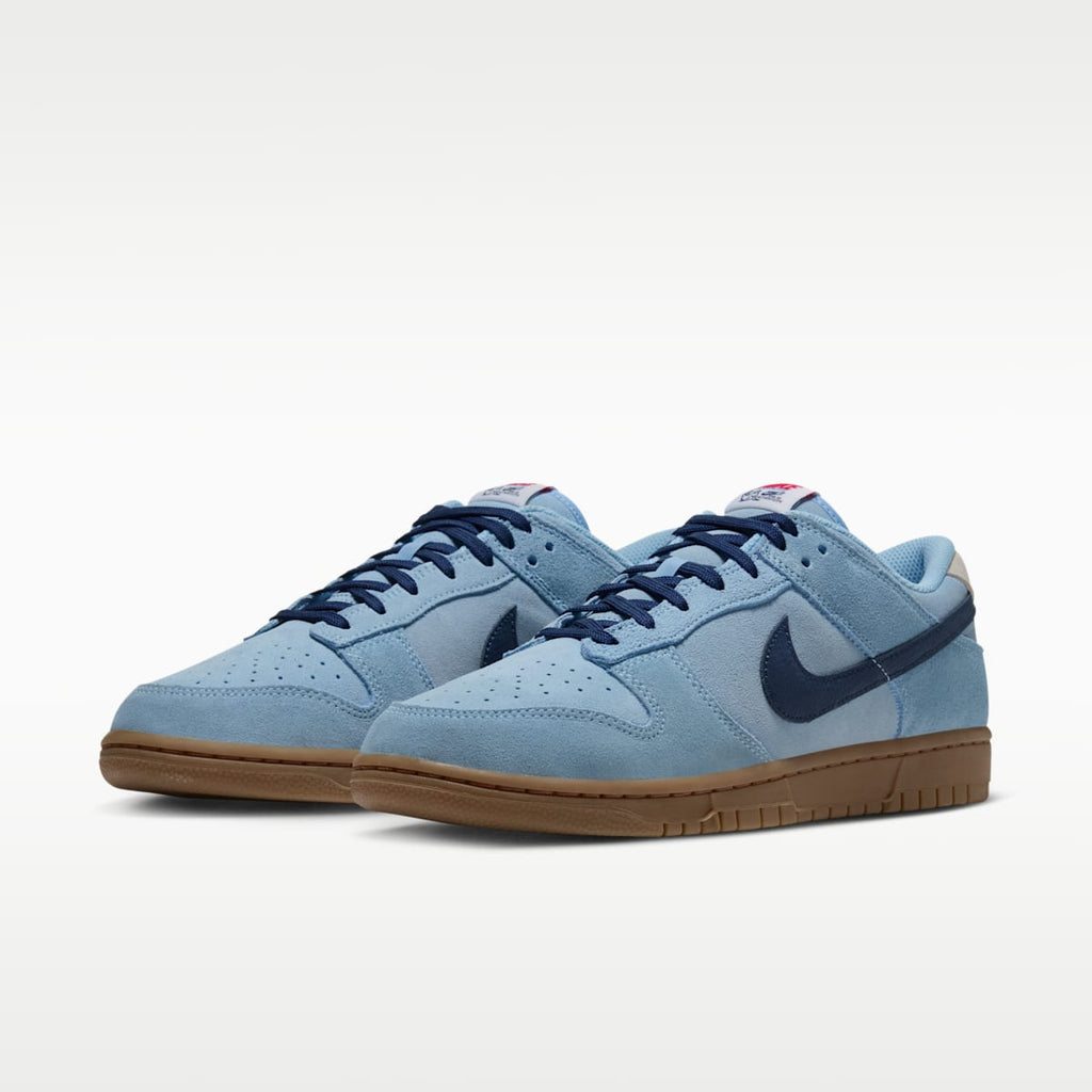 Nike Dunk Low Retro Men's Shoes - Soft Blue/Summit White/University Red/Midnight Navy - Image 5