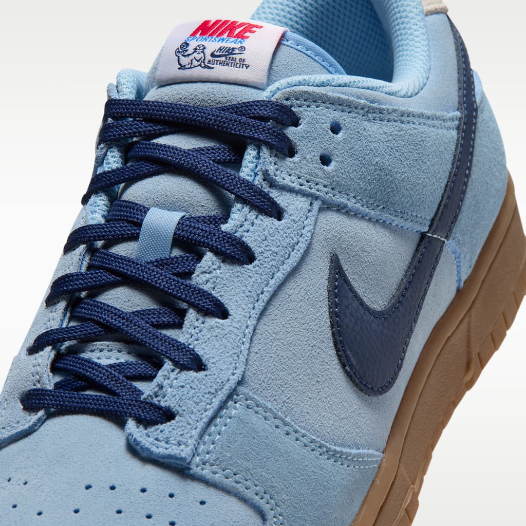 Nike Dunk Low Retro Men's Shoes - Soft Blue/Summit White/University Red/Midnight Navy - Image 7