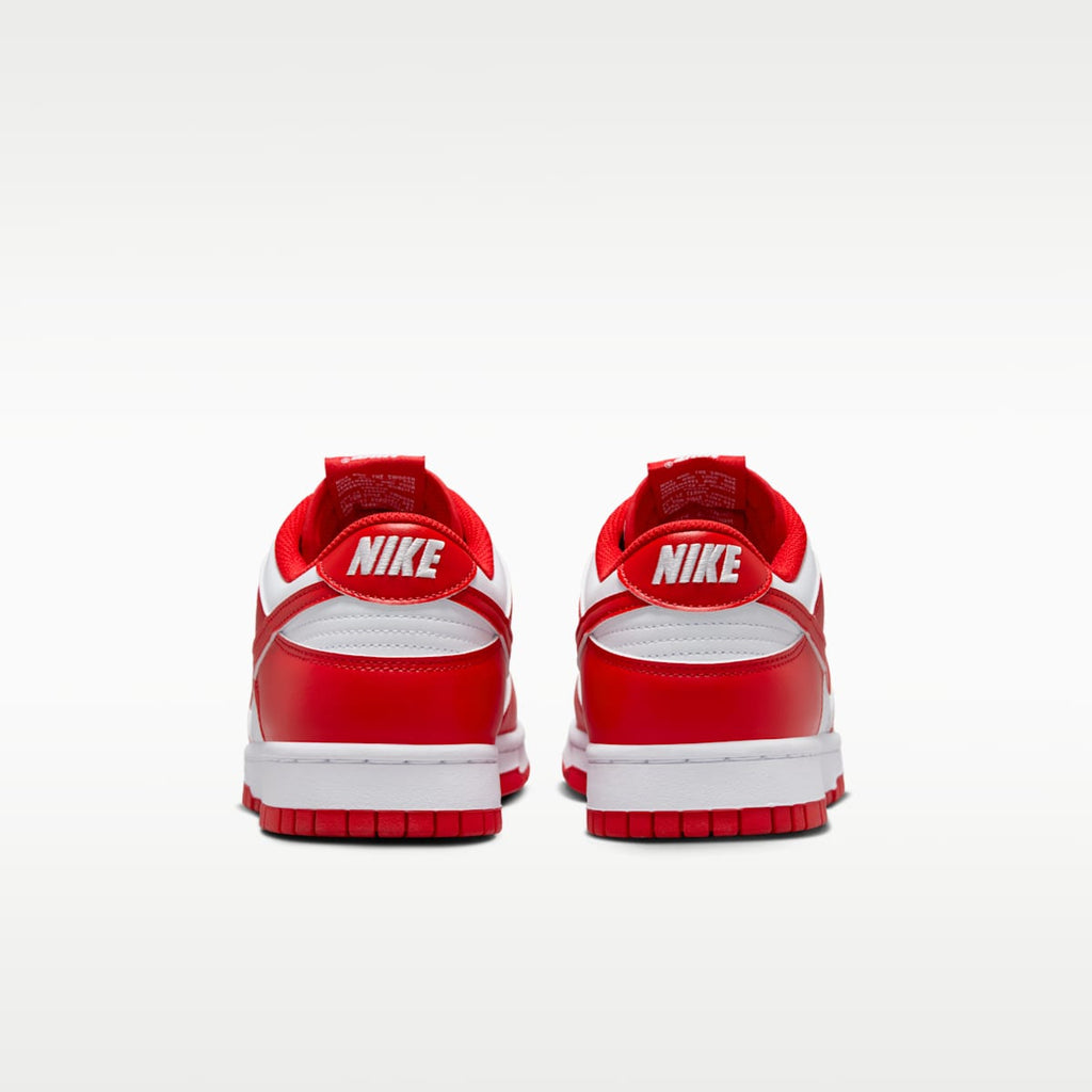 Nike Dunk Low Retro Men's Shoes - White/White/University Red - Image 6