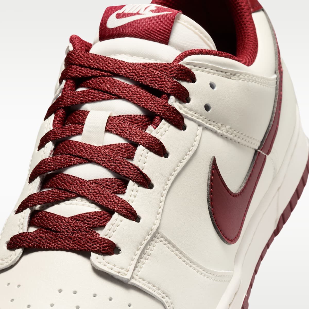 Nike Dunk Low Retro Men's Shoes - Phantom/Phantom/Team Red - Image 7