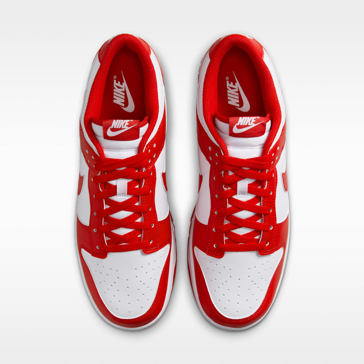 Nike Dunk Low Retro Men's Shoes - White/White/University Red - Image 4