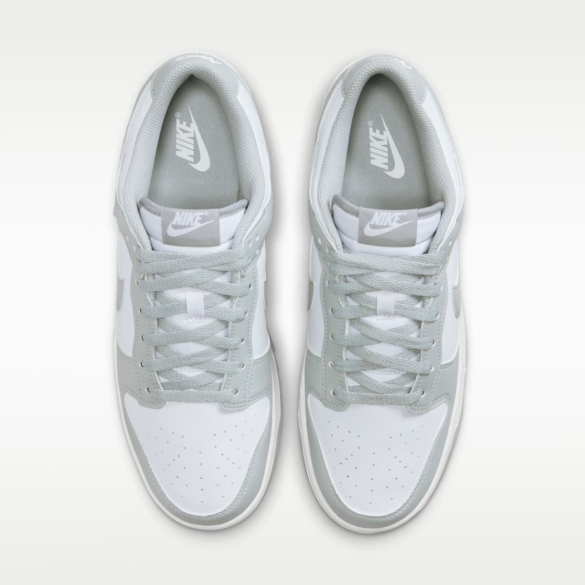 Nike Dunk Low Retro Men's Shoes - White/White/Light Smoke Grey - Image 4