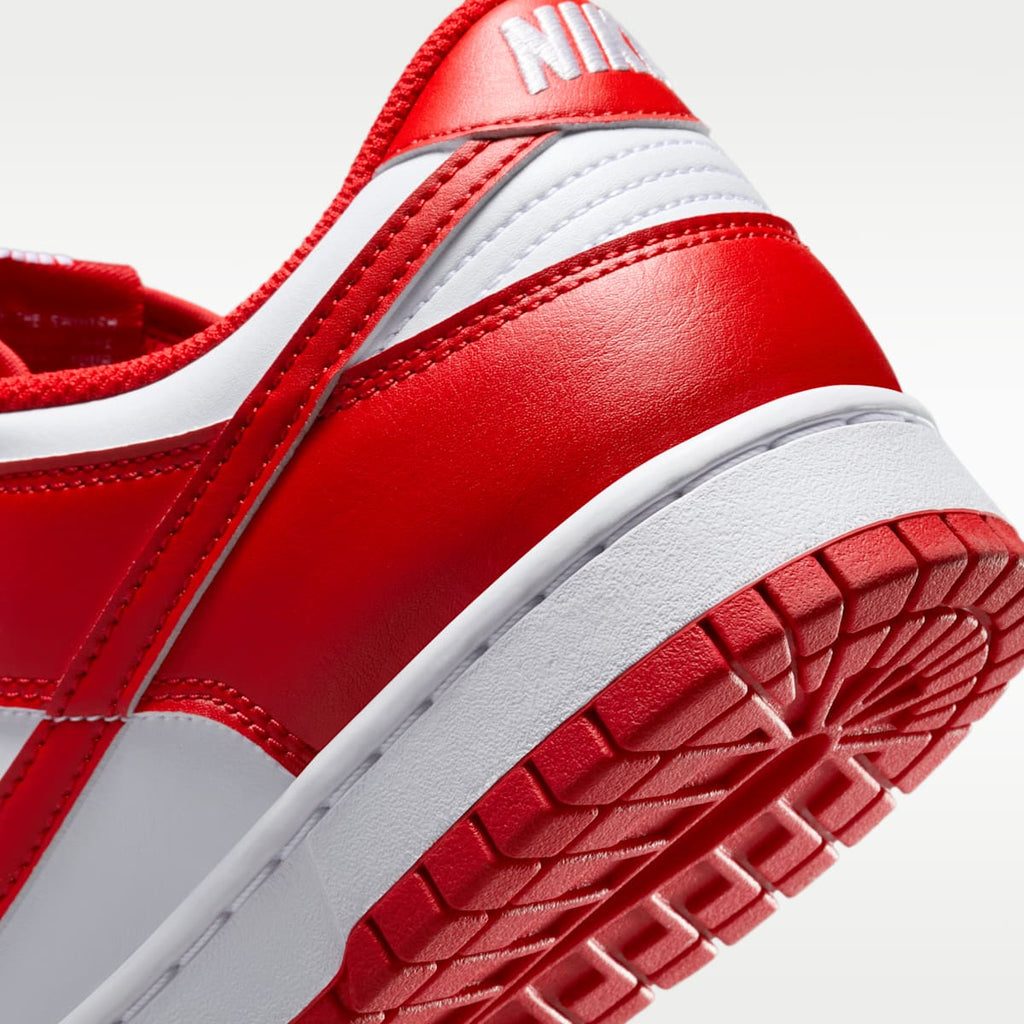 Nike Dunk Low Retro Men's Shoes - White/White/University Red - Image 8