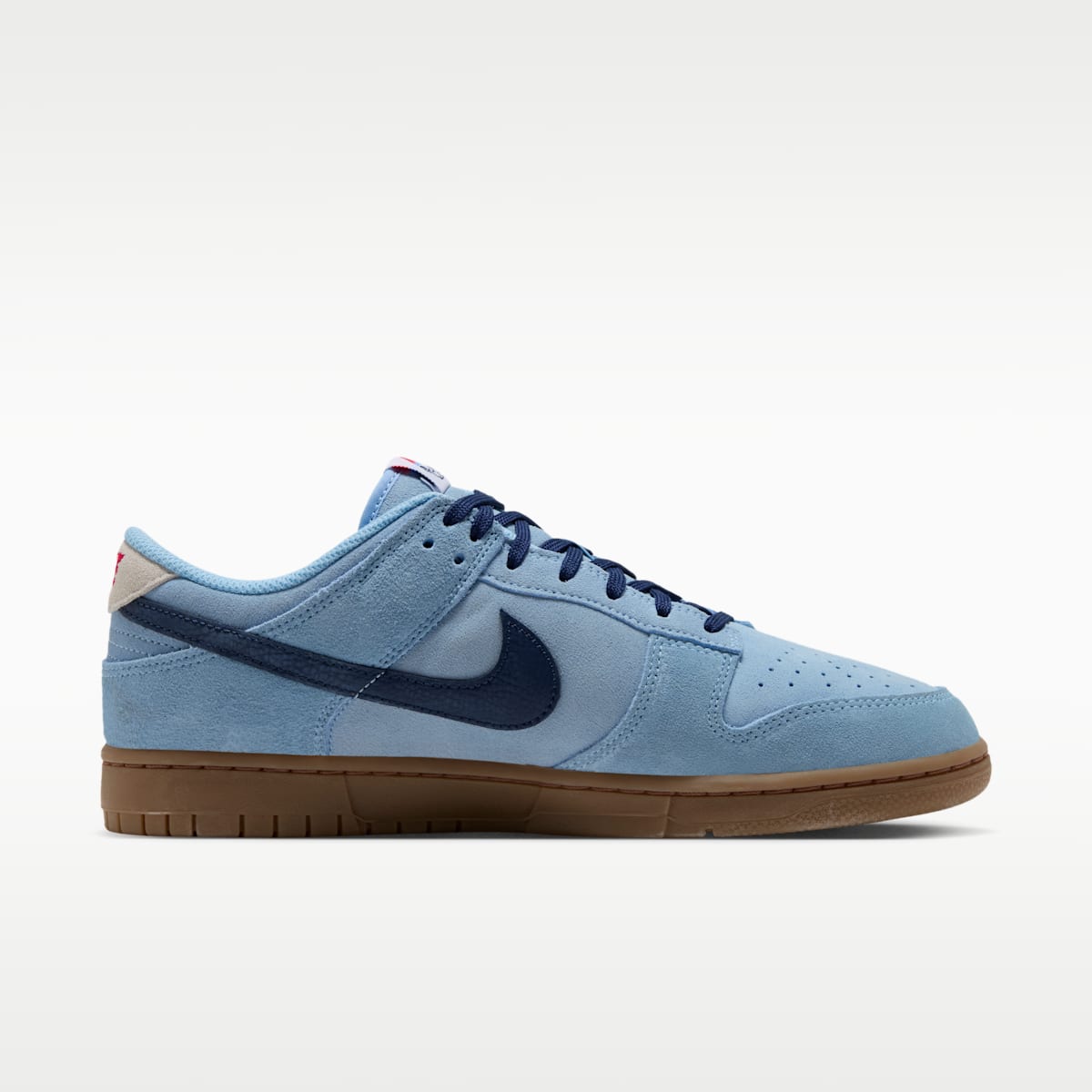 Nike Dunk Low Retro Men's Shoes - Soft Blue/Summit White/University Red/Midnight Navy - Image 3