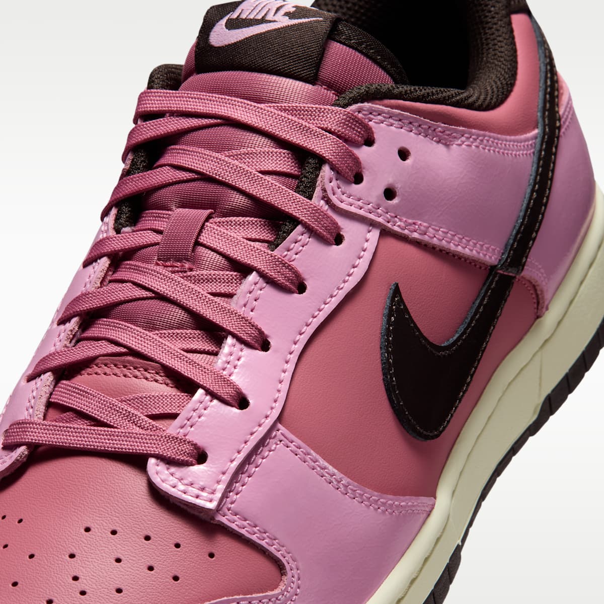 Nike Dunk Low Retro Men's Shoes - Pink Rise/Elemental Pink/Beach/Velvet Brown - Image 7
