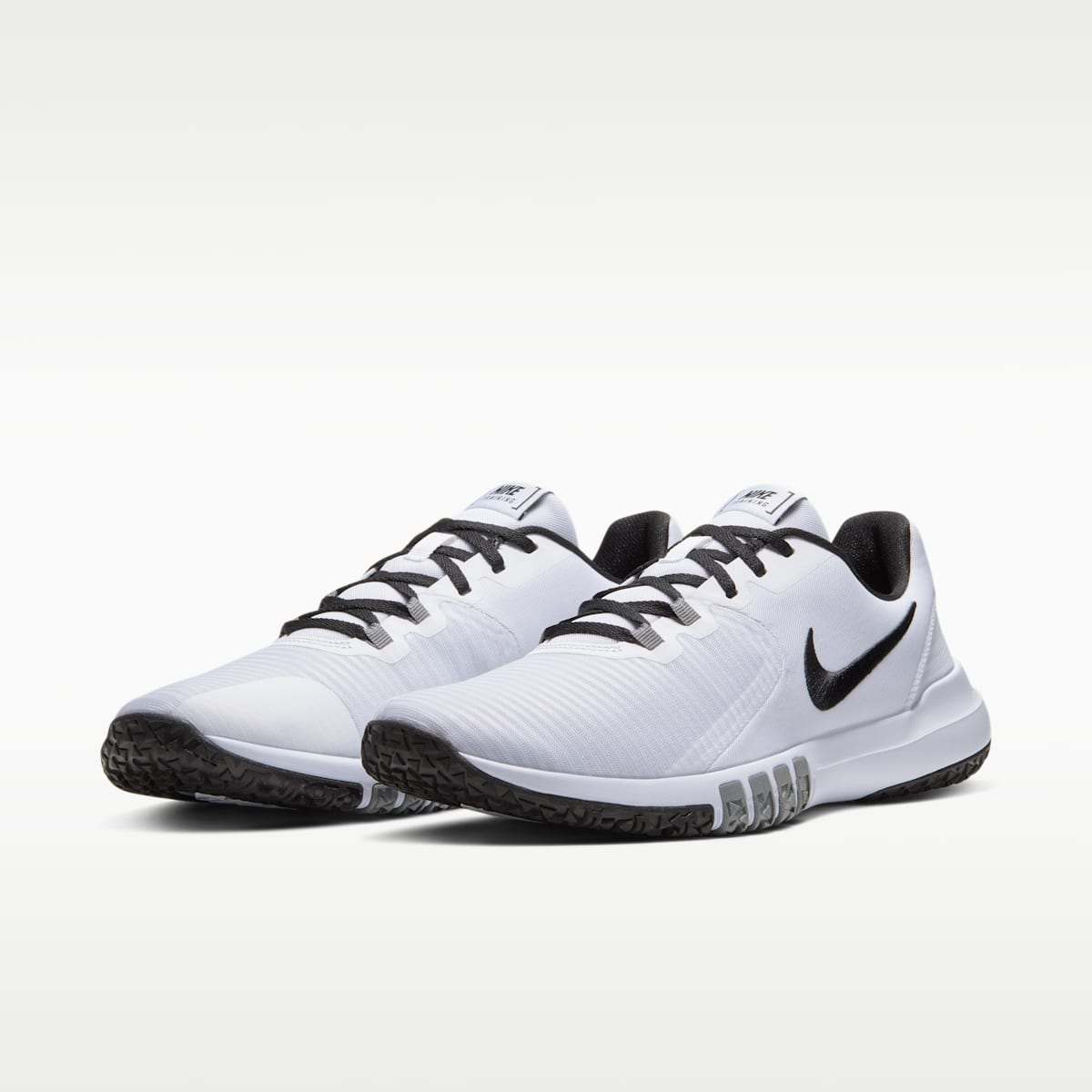 Nike Flex Control 4 Men's Workout Shoes - White/Smoke Grey/Black - Image 5