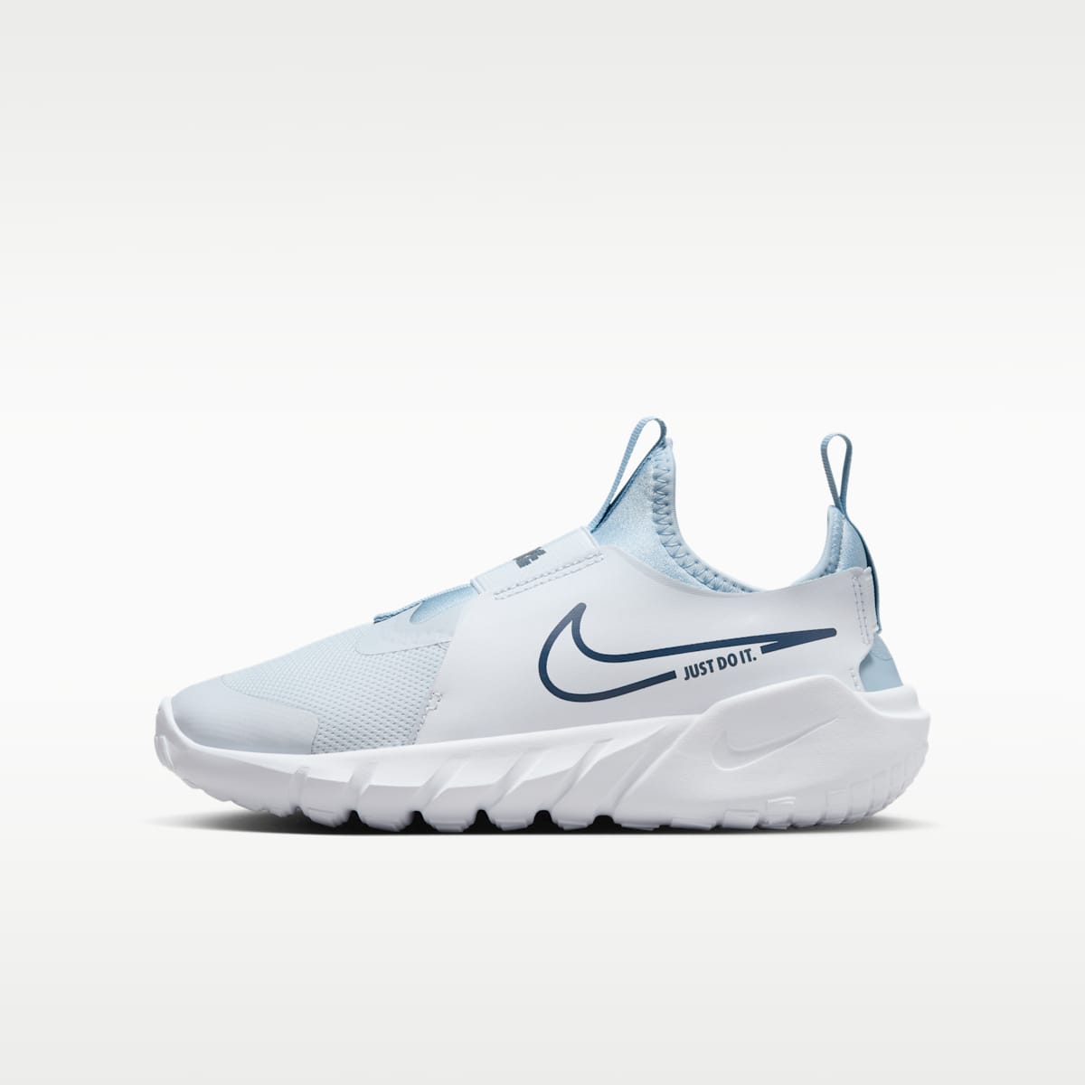 Nike Flex Runner 2 Big Kids' Road Running Shoes - Football Grey/Light Armory Blue/White/Midnight Navy