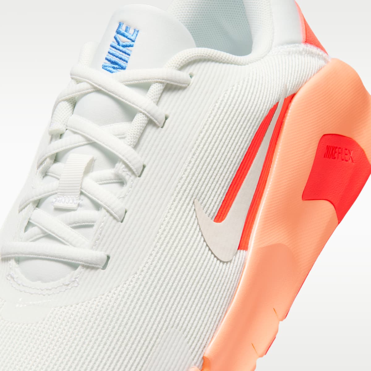 Nike Flex Train Men's Workout Shoes - Summit White/Orange Pulse/Hot Lava/Phantom - Image 7