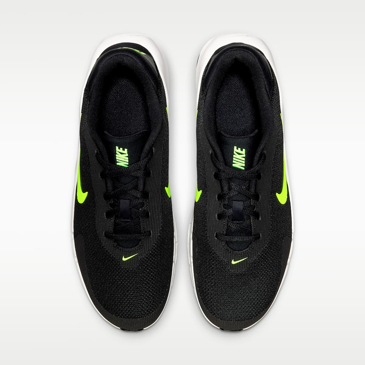 Nike Flex Train Men's Workout Shoes - Black/Dark Smoke Grey/Summit White/Volt Ice - Image 4