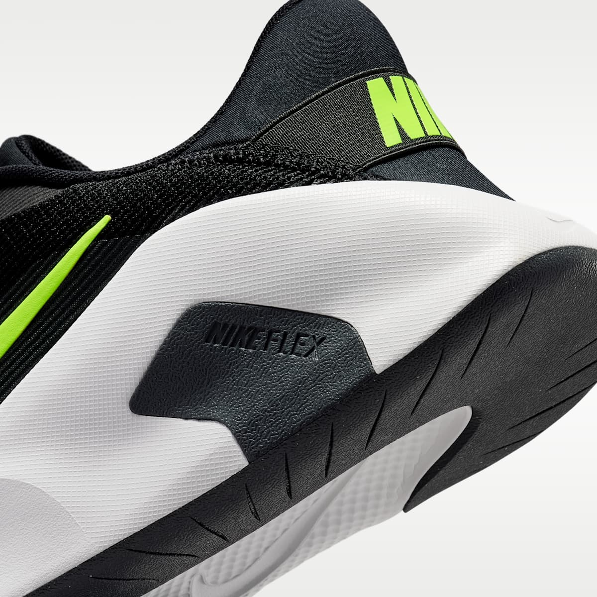 Nike Flex Train Men's Workout Shoes - Black/Dark Smoke Grey/Summit White/Volt Ice - Image 8
