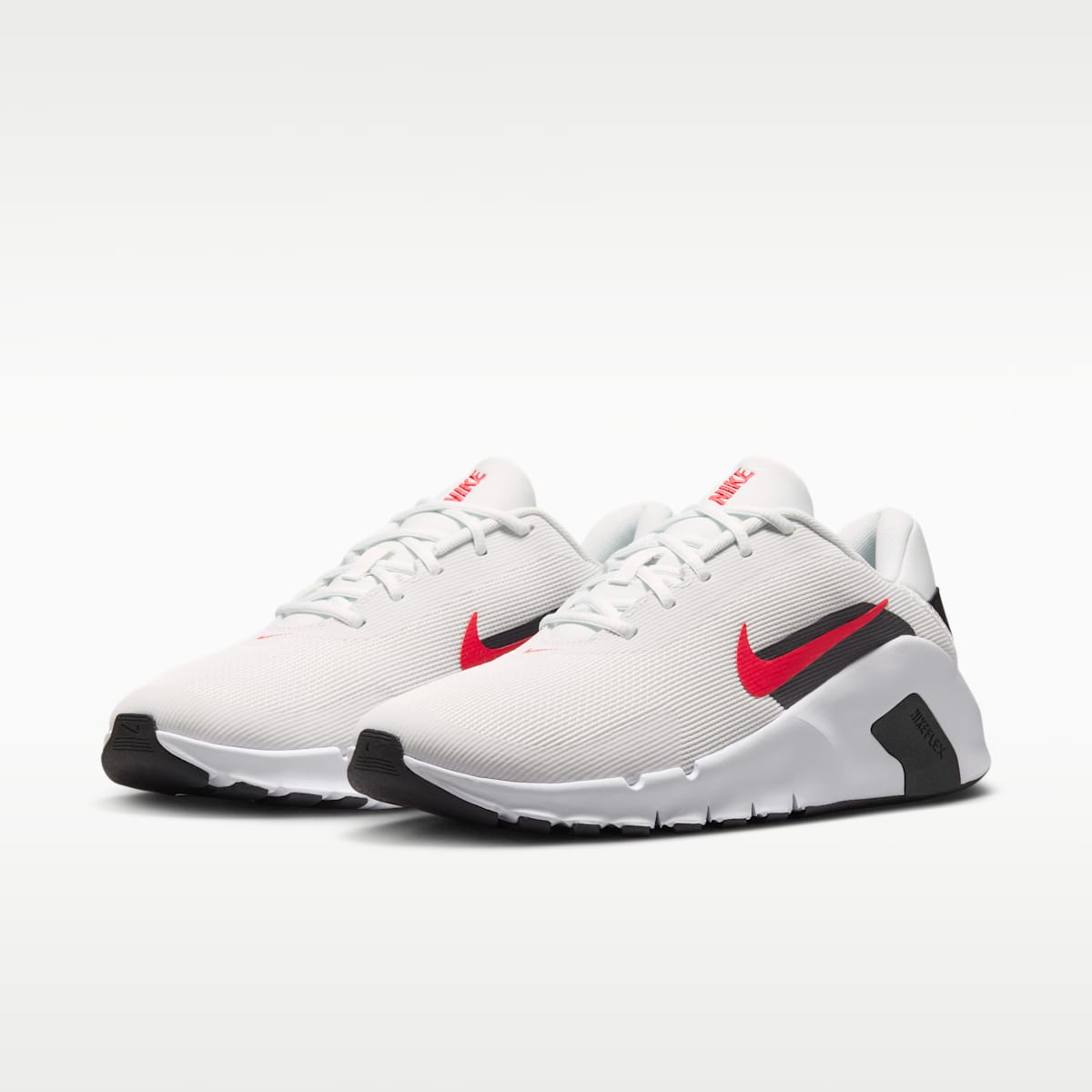 Nike Flex Train Men's Workout Shoes - Off White/White/Black/University Red - Image 5