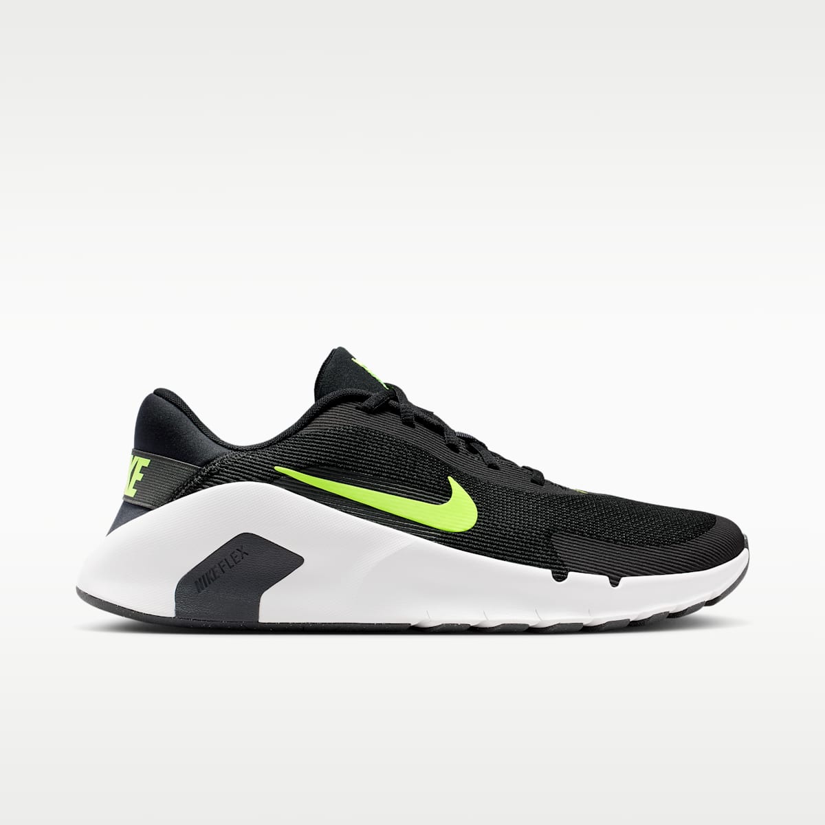 Nike Flex Train Men's Workout Shoes - Black/Dark Smoke Grey/Summit White/Volt Ice - Image 3