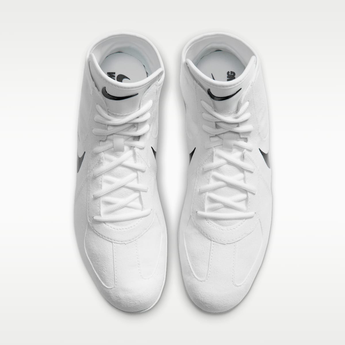 Nike Footsweep 2 Men's Wrestling Shoes - White/Black - Image 4