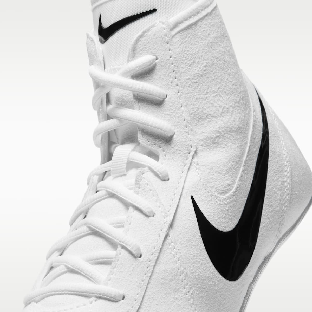 Nike Footsweep 2 Men's Wrestling Shoes - White/Black - Image 7
