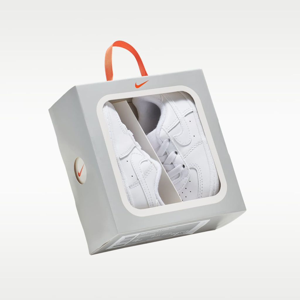 Nike Force 1 Crib Baby Bootie - White/White/White