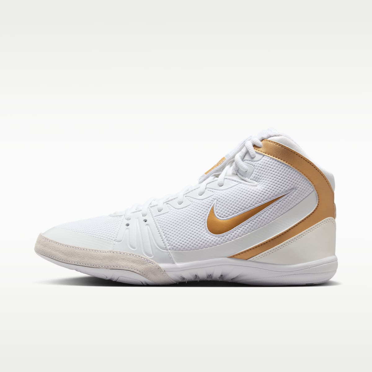 Nike Freek Men's Wrestling Shoes - White/Wolf Grey/Metallic Gold - Image 1