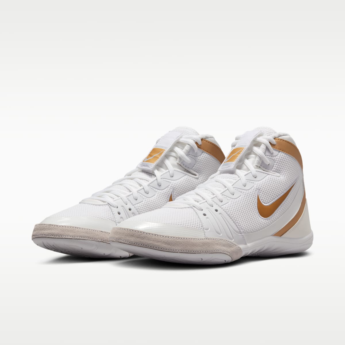 Nike Freek Men's Wrestling Shoes - White/Wolf Grey/Metallic Gold - Image 5