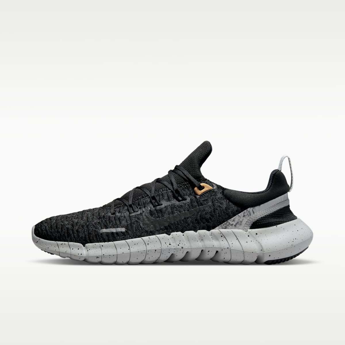 Nike Free Run 5.0 Men's Road Running Shoes - Black/Dark Smoke Grey/Black - Image 1