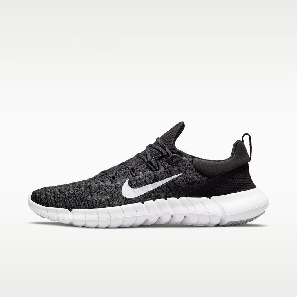 Nike Free Run 5.0 Men's Road Running Shoes - Black/Dark Smoke Grey/White - Image 1