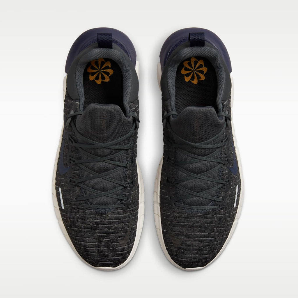 Nike Free Run 5.0 Men's Road Running Shoes - Anthracite/Medium Ash/Kumquat/Blackened Blue - Image 4