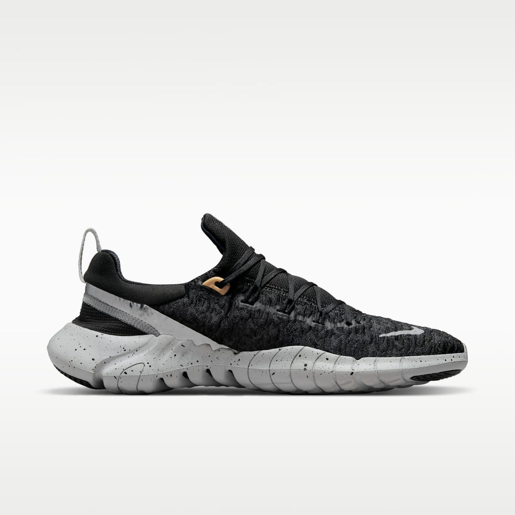 Nike Free Run 5.0 Men's Road Running Shoes - Black/Dark Smoke Grey/Black - Image 3
