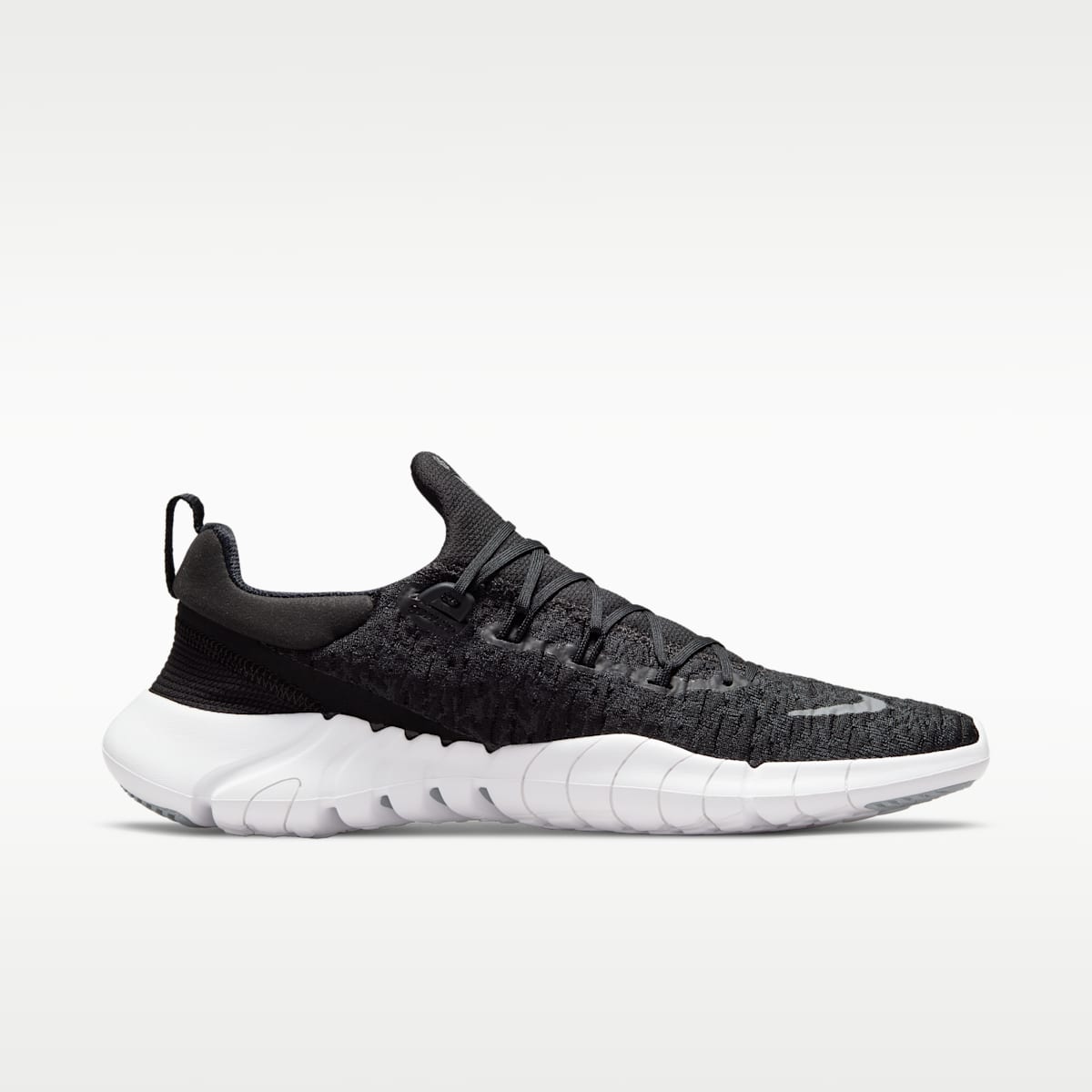 Nike Free Run 5.0 Men's Road Running Shoes - Black/Dark Smoke Grey/White - Image 3