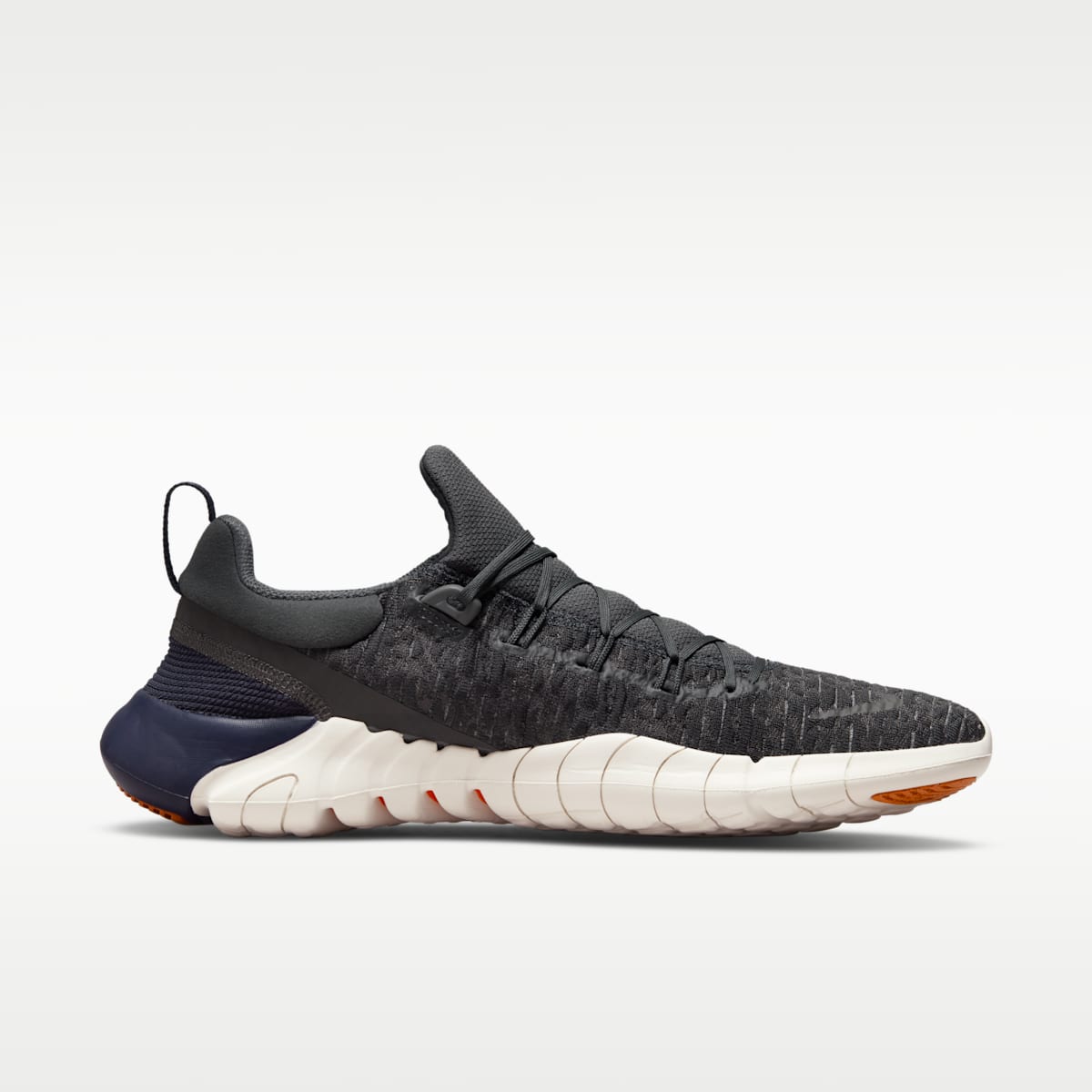 Nike Free Run 5.0 Men's Road Running Shoes - Anthracite/Medium Ash/Kumquat/Blackened Blue - Image 3