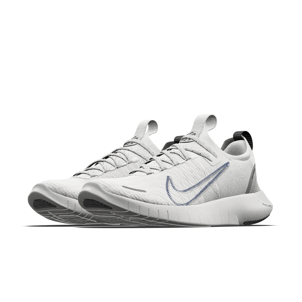 Nike Free RN By You Custom Men's Road Running Shoes - White/Platinum Tint/White - Image 2