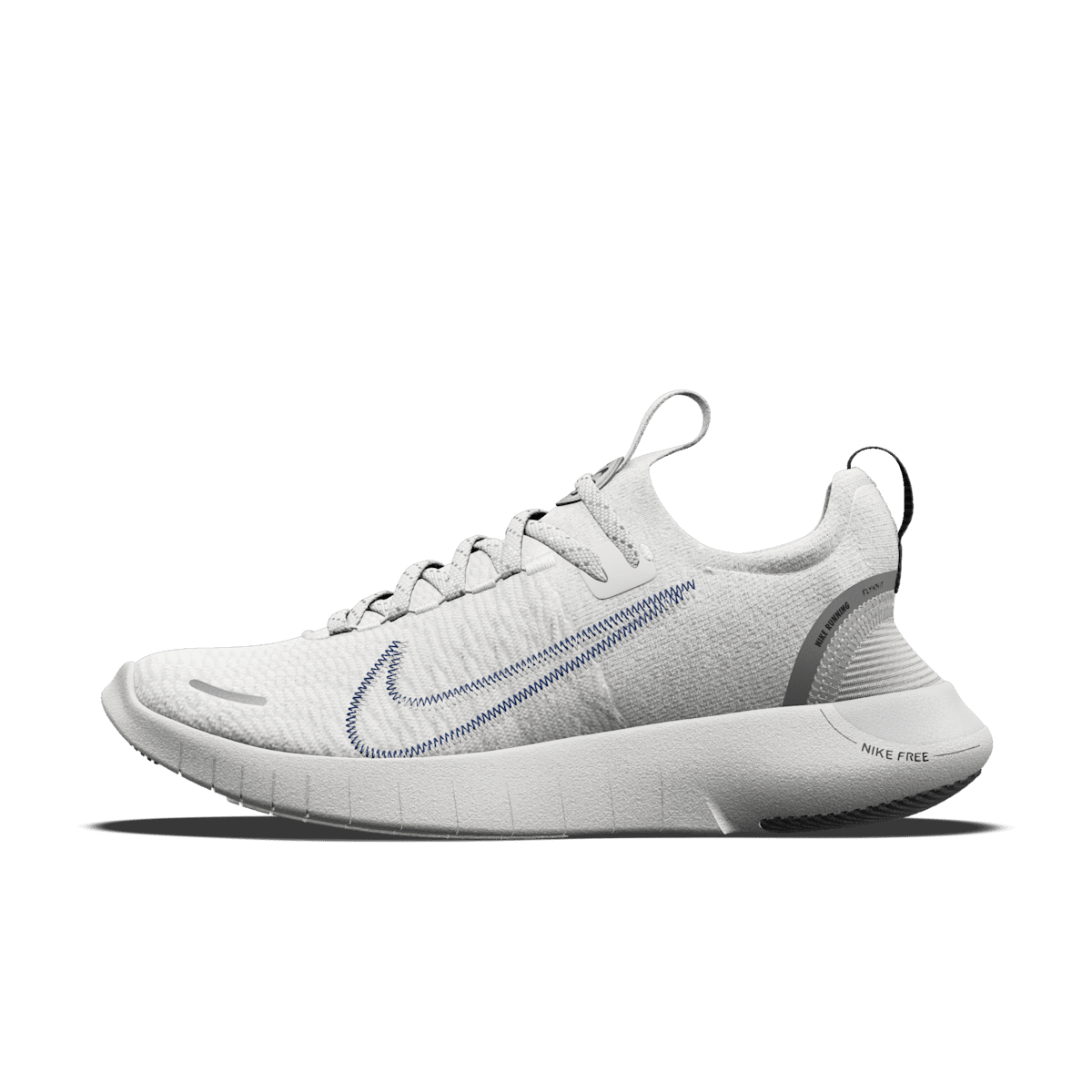 Nike Free RN By You Custom Men's Road Running Shoes - White/Platinum Tint/White - Image 1