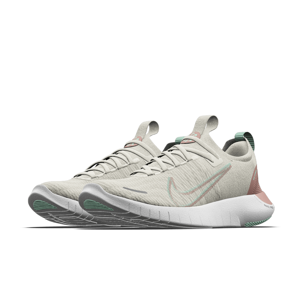 Nike Free RN By You Custom Men's Road Running Shoes - White/Platinum Tint/White - Image 2