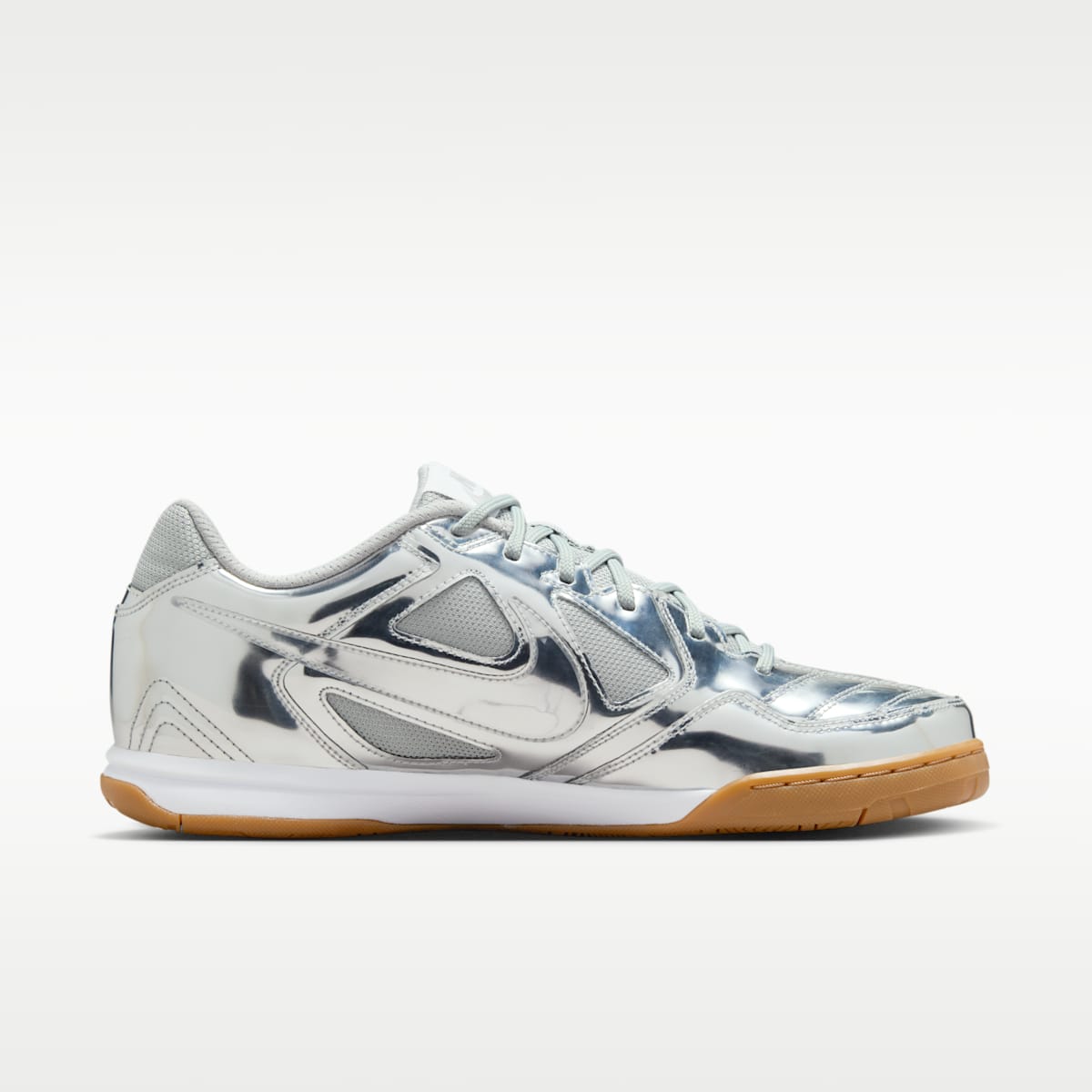 Nike Gato LV8 Men's Shoes - Metallic Silver/White/Gum Light Brown/Metallic Silver - Image 3