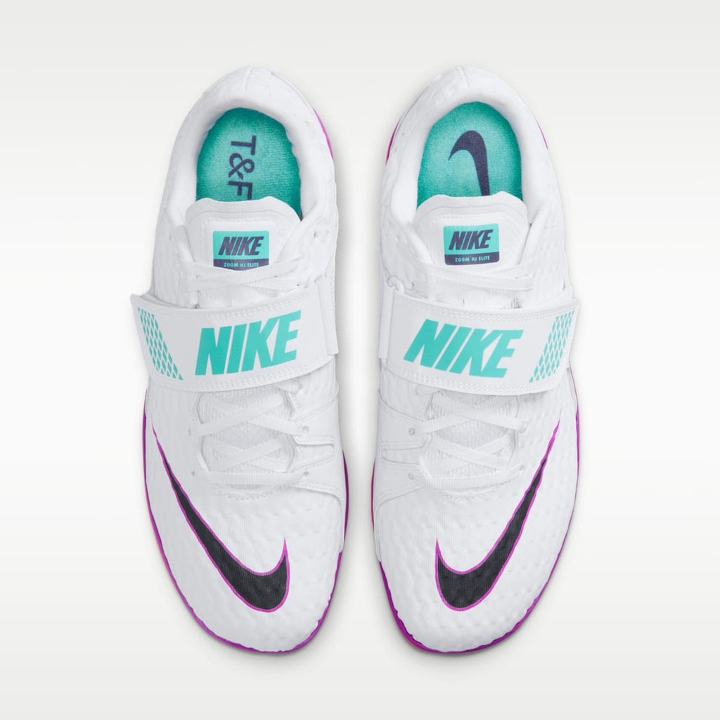 Nike High Jump Elite Track & Field Jumping Spikes - White/Bright Crimson/Hyper Violet/Obsidian - Image 4