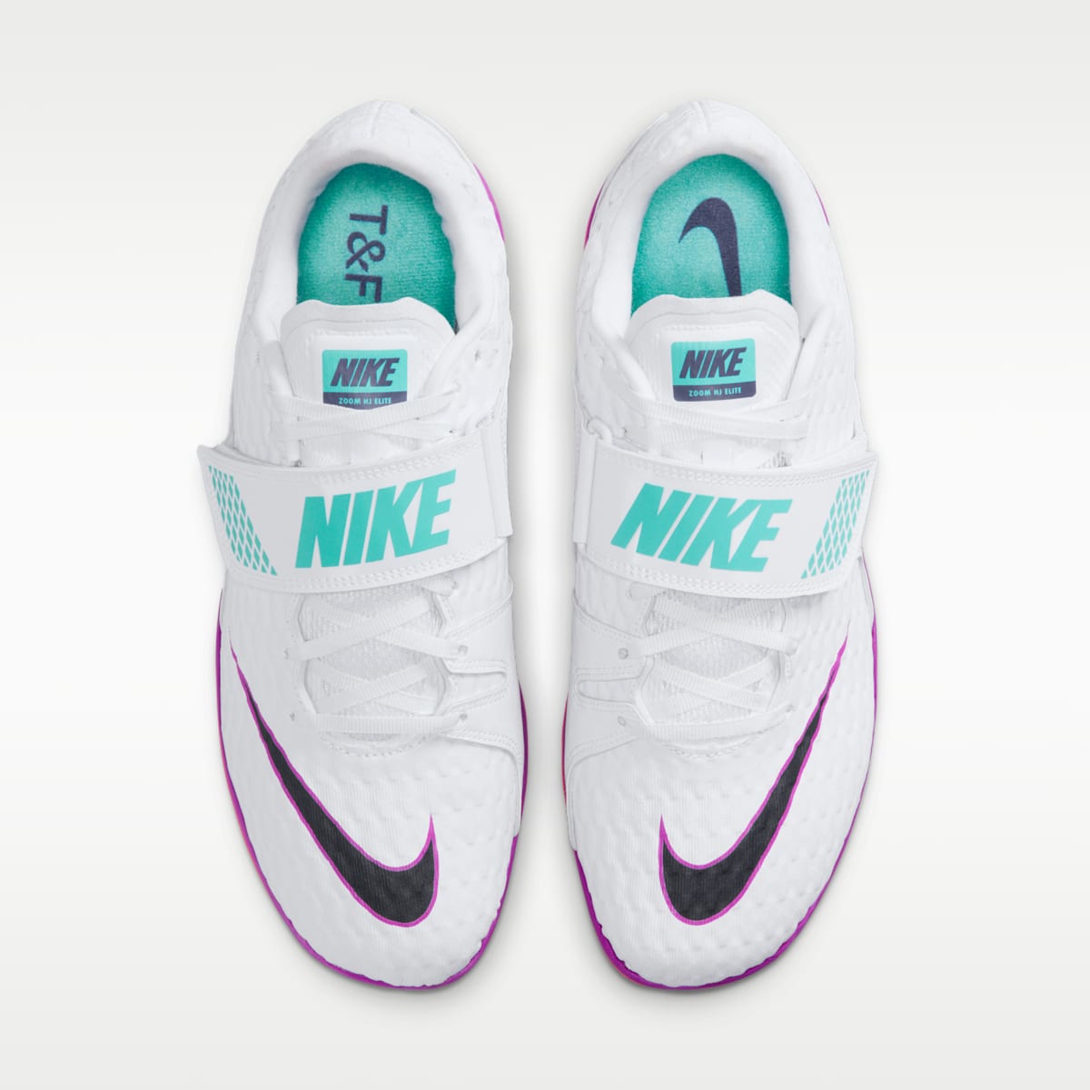 Nike High Jump Elite Track & Field Jumping Spikes - White/Bright Crimson/Hyper Violet/Obsidian - Image 4