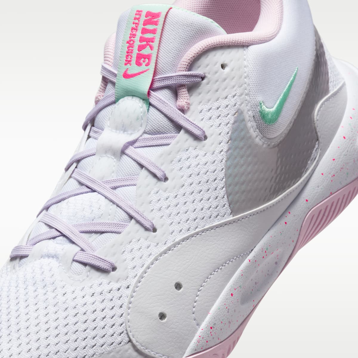 Nike Hyperquick SE Volleyball Shoes - White/Violet Mist/Mint Foam/Pink Foam - Image 7