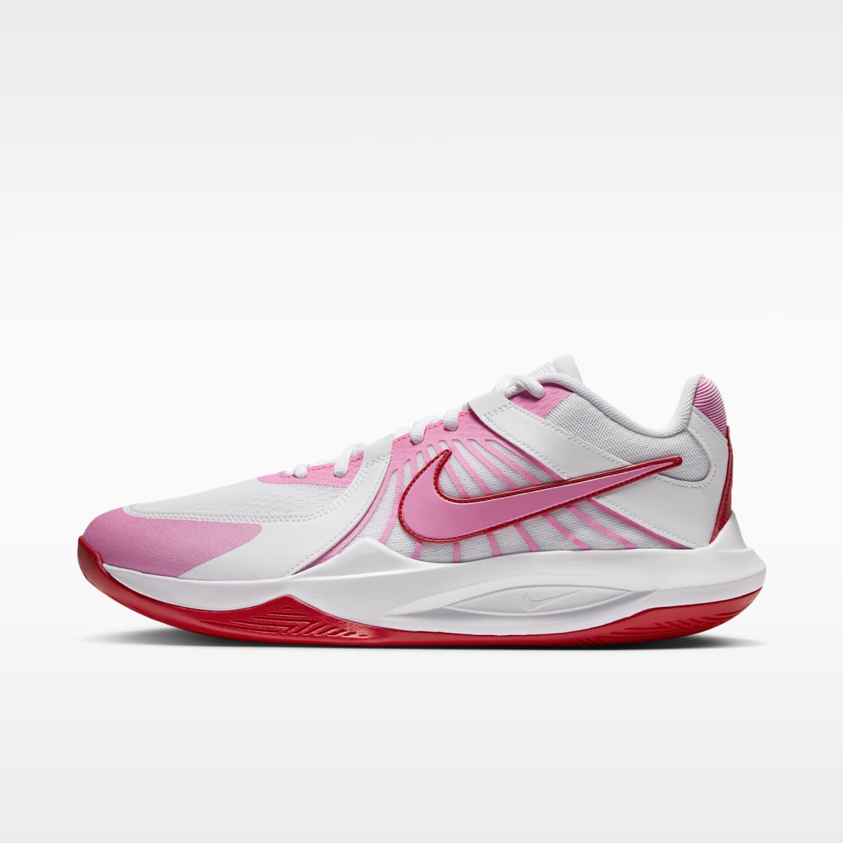 Nike Hyperspeed Court 2 Volleyball Shoes - White/University Red/Pink Rise - Image 1