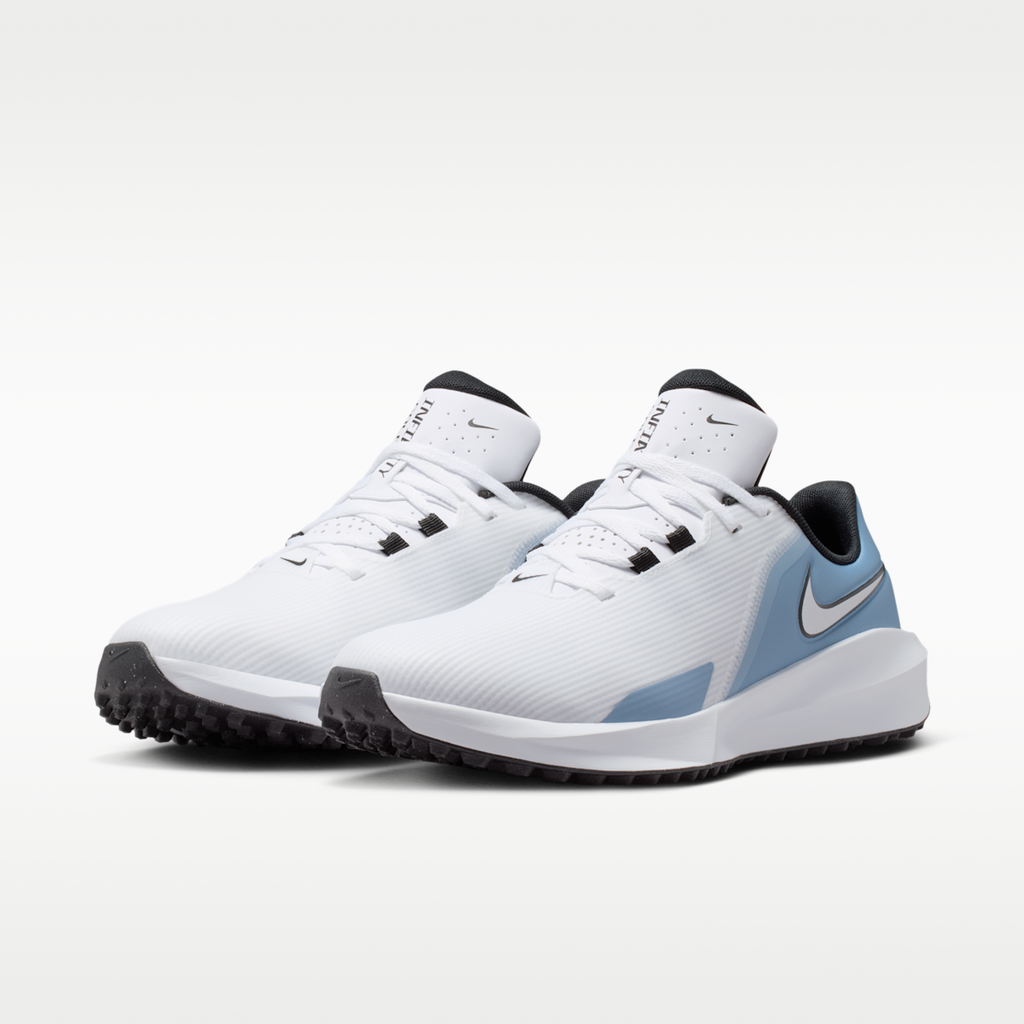 Women's Nike Infinity G NN Golf Shoes - White/Work Blue/Metallic Silver
